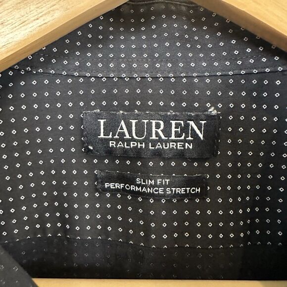 Lauren Ralph Lauren Black Label Shirt Mens Size 15 32/33 Slim Fit Performance - Picture 6 of 12